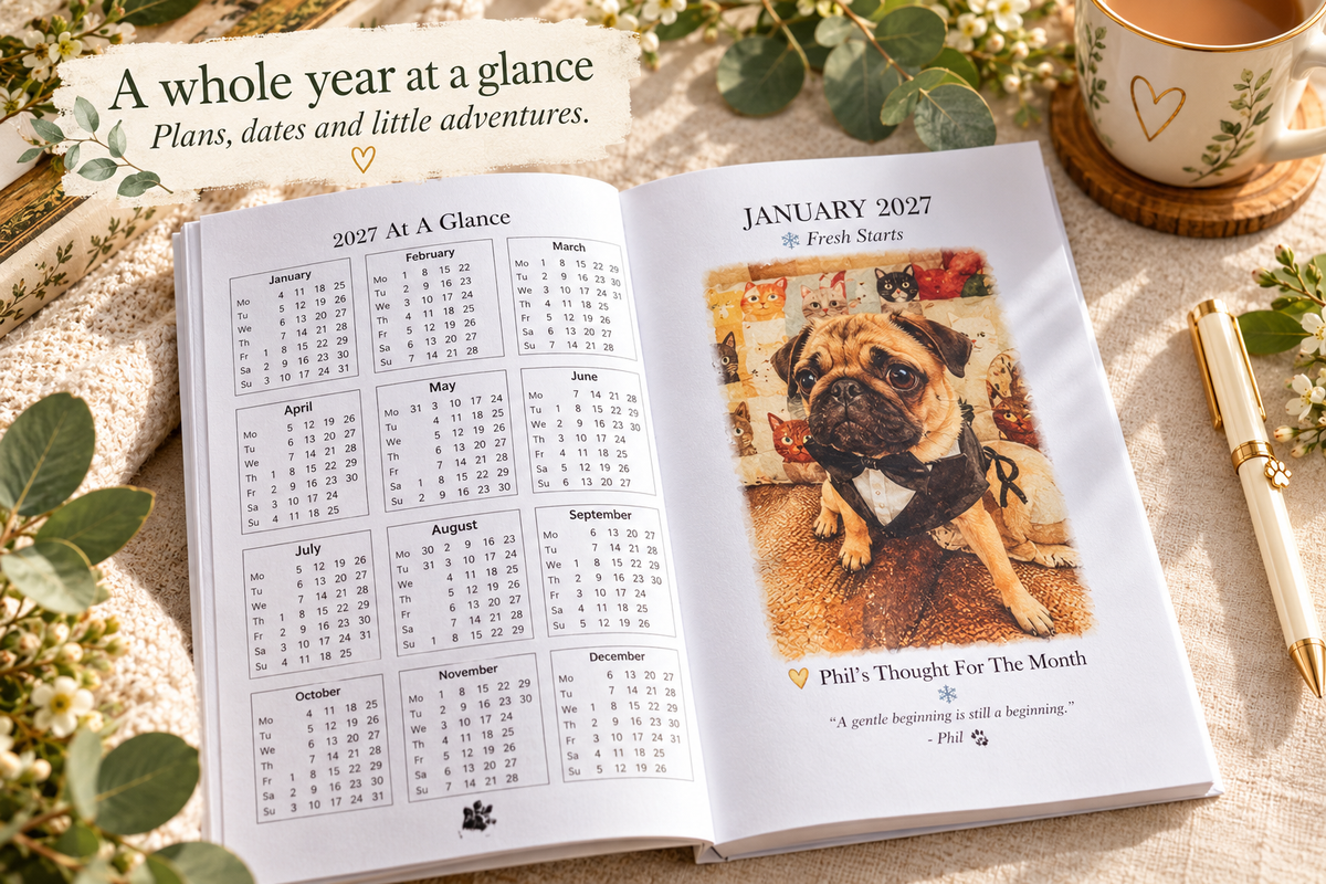 🌱 The Phil the Pug Wellbeing Collection – Complete Four-Book Gift Set