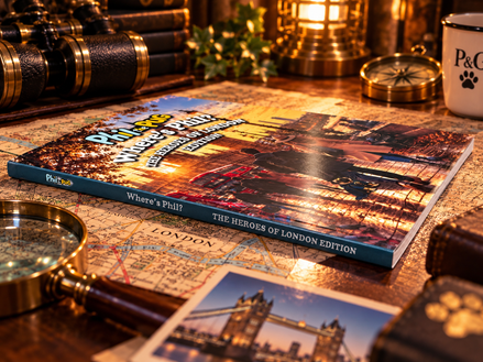 🇬🇧 Where’s Phil? – The Heroes of London Edition (Search & Find Adventure Book)