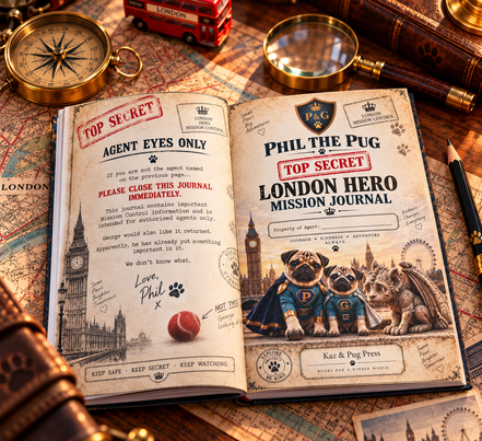 🇬🇧 Phil the Pug – Top Secret London Hero Mission Journal