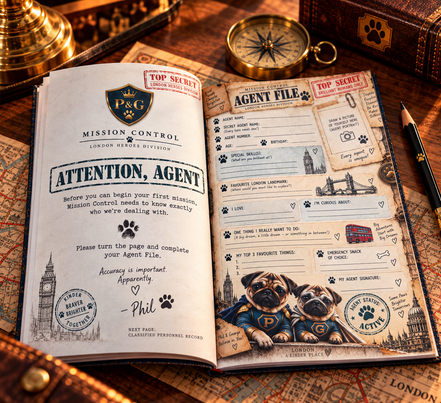 🇬🇧 Phil the Pug – Top Secret London Hero Mission Journal