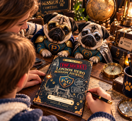 🇬🇧 Phil the Pug – Top Secret London Hero Mission Journal