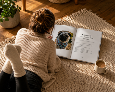Phil-osophy: Life According to a Pug - A Picture Book of Pug Wisdom, Snacks, and Snuggles  By Phil the Pug & Kaz Rance (Signed Paperback Edition)