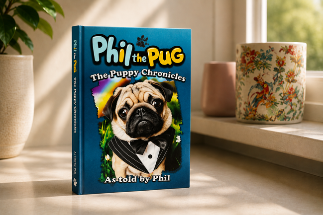 Phil The Pug - The Puppy Chronicles (Paperback Signed Paperback Edition)