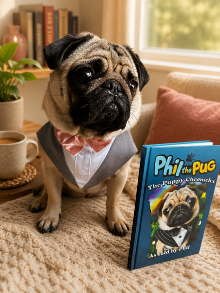 Phil The Pug - The Puppy Chronicles (Paperback Signed Paperback Edition)