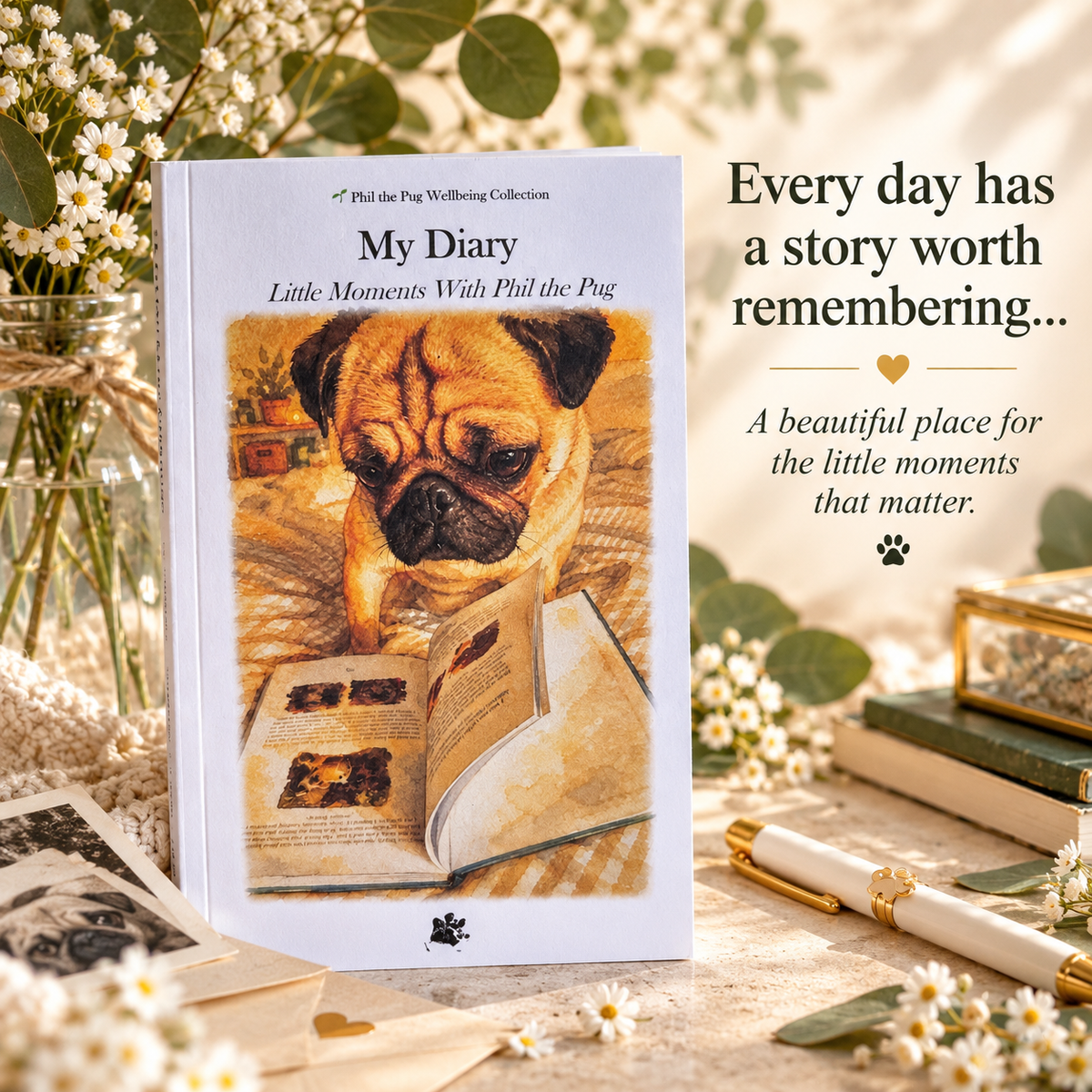 🌱 The Phil the Pug Wellbeing Collection – Complete Four-Book Gift Set