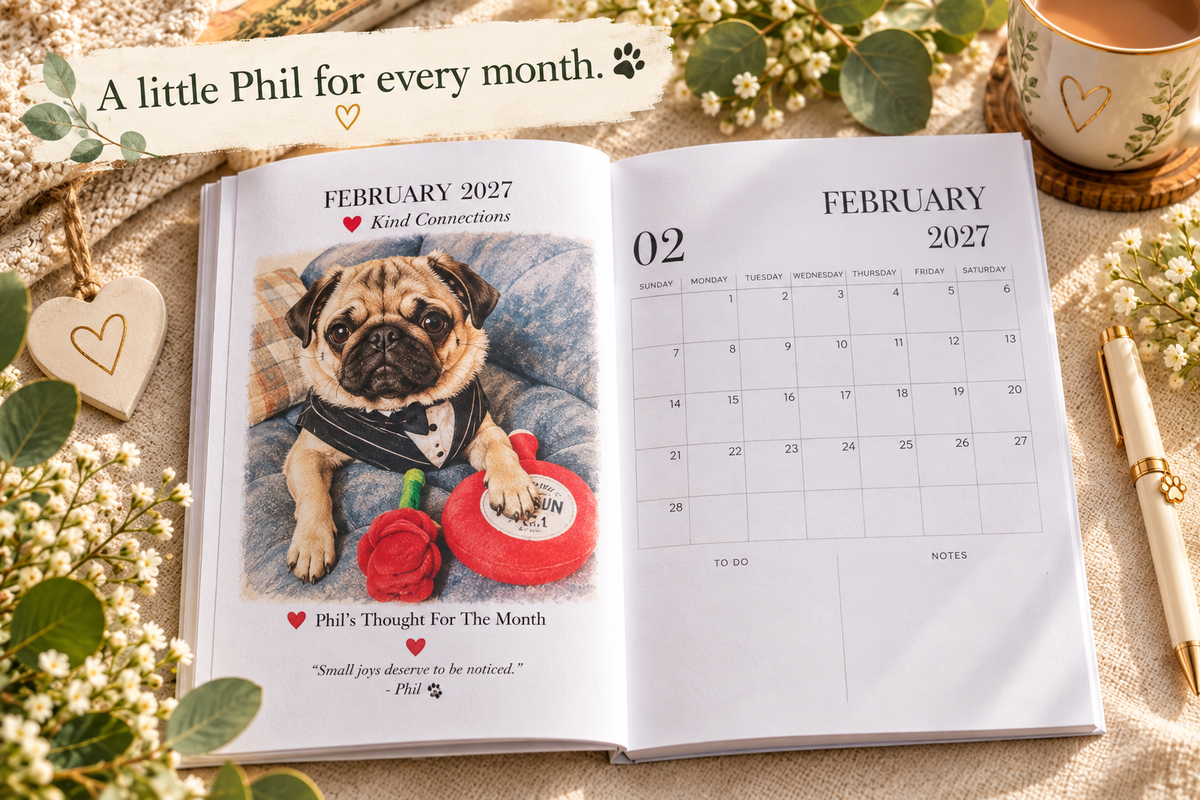 🌱 The Phil the Pug Wellbeing Collection – Complete Four-Book Gift Set