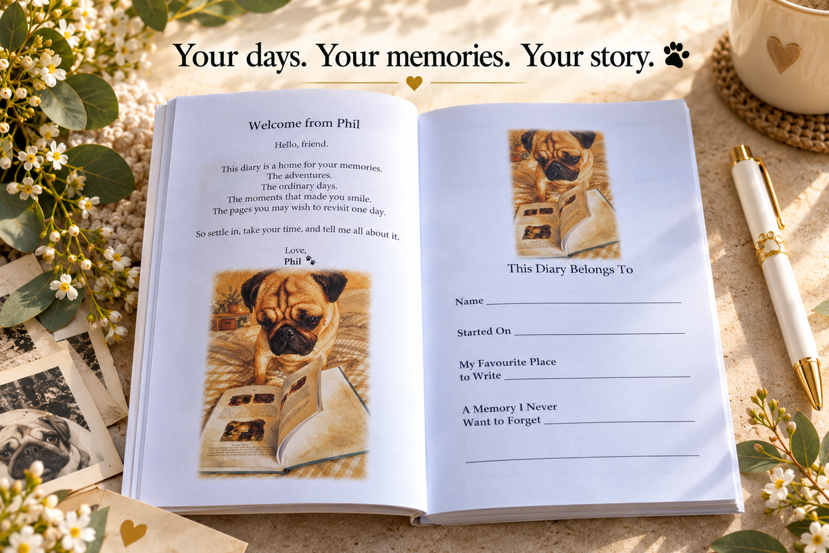 🌱 The Phil the Pug Wellbeing Collection – Complete Four-Book Gift Set