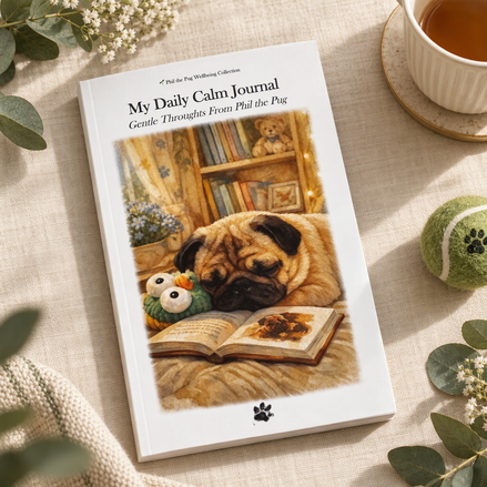 🌱 My Daily Calm Journal – Gentle Thoughts From Phil the Pug - Part of the Phil the Pug Wellbeing Collection 🌱