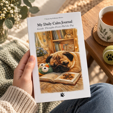 🌱 My Daily Calm Journal – Gentle Thoughts From Phil the Pug - Part of the Phil the Pug Wellbeing Collection 🌱