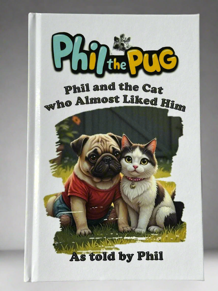 Phil the Pug - Phil and the Cat who Almost Liked Him - Signed Edition - Children's Hardback Book