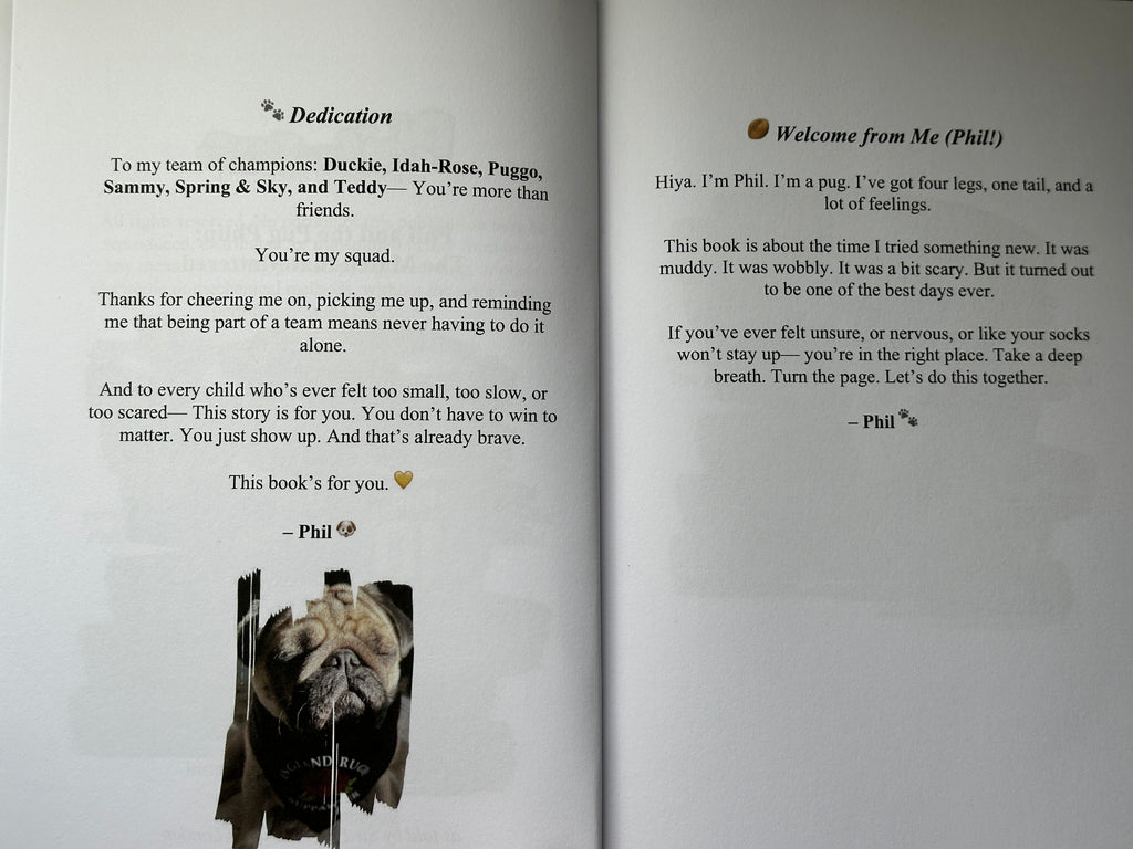 Phil the Pug - Phil and the Pug Phlip: The Match that Mattered - Signed Edition Children's Hardback Book