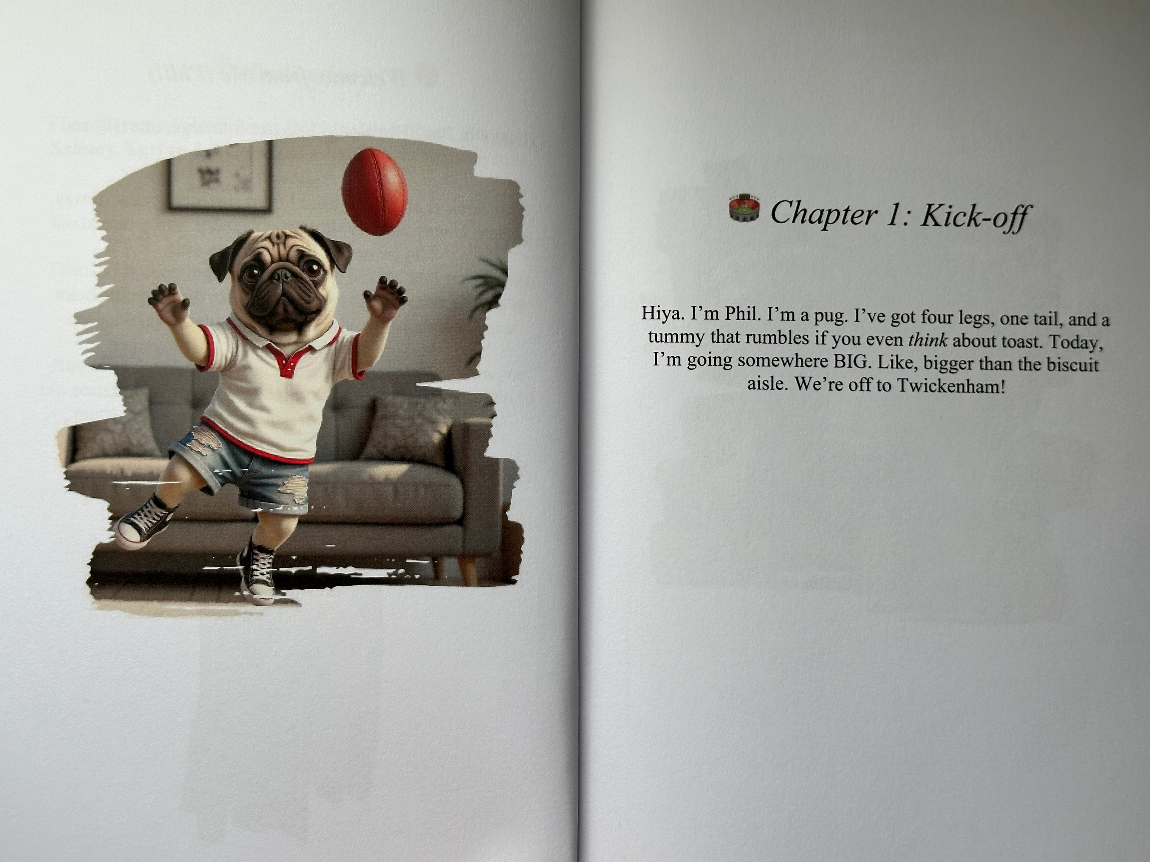 Phil the Pug - Phil and the Pug Phlip: The Match that Mattered - Signed Edition Children's Paperback Book