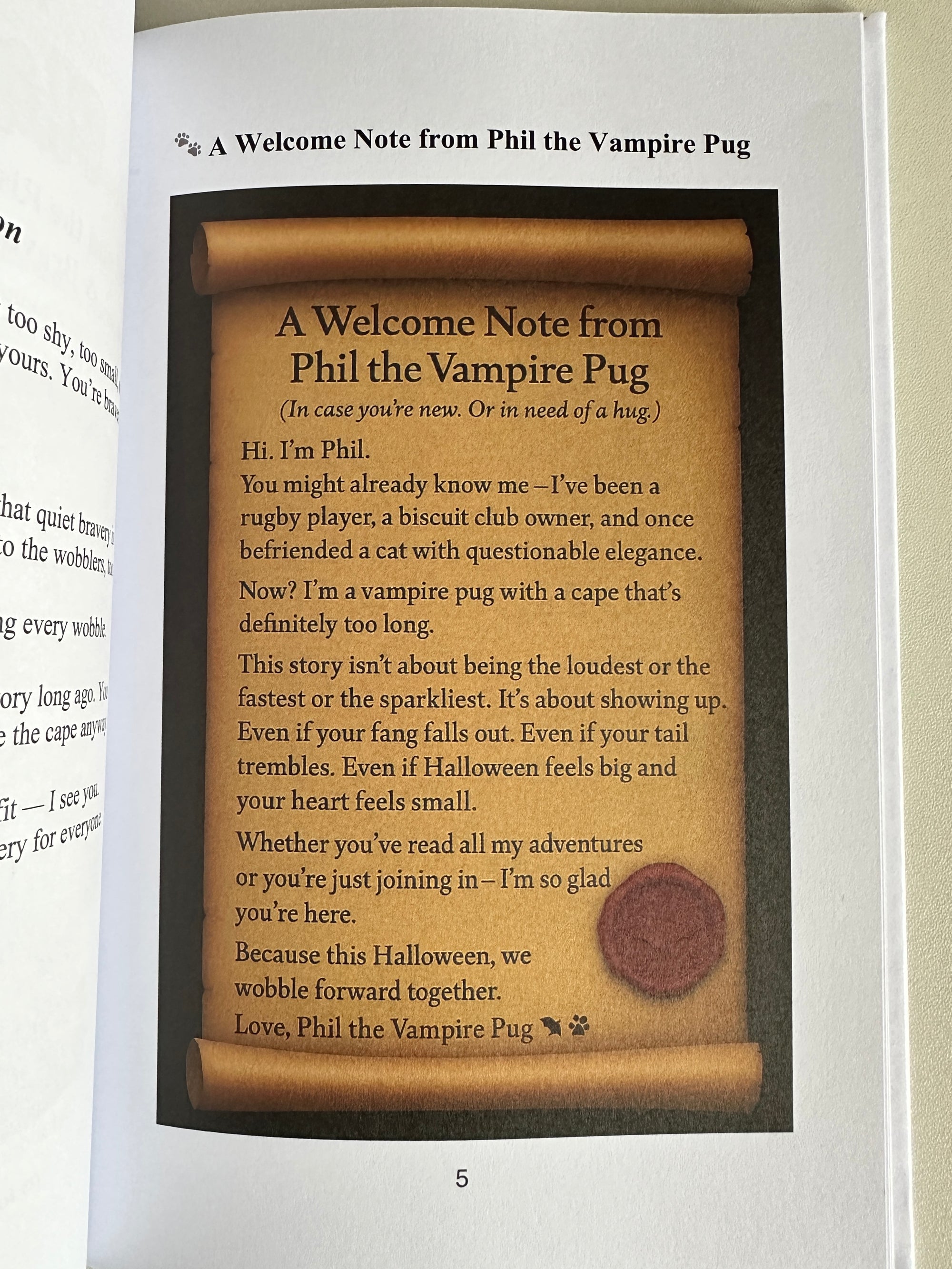 Phil and the Rise of the Vampire Pug: A Halloween Tale - Signed Children's Paperback Book