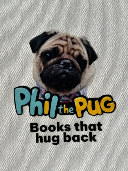 Phil's Little Hug Totes Book Bag - Small Canvas Tote