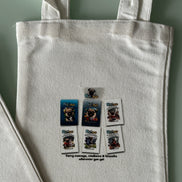 Phil's Little Hug Totes Book Bag - Small Canvas Tote