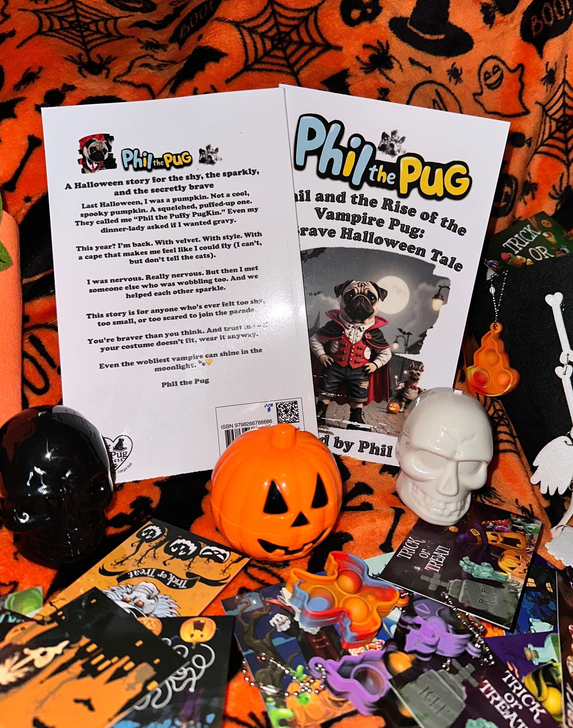 Phil and the Rise of the Vampire Pug: A Halloween Tale - Signed Children's Paperback Book