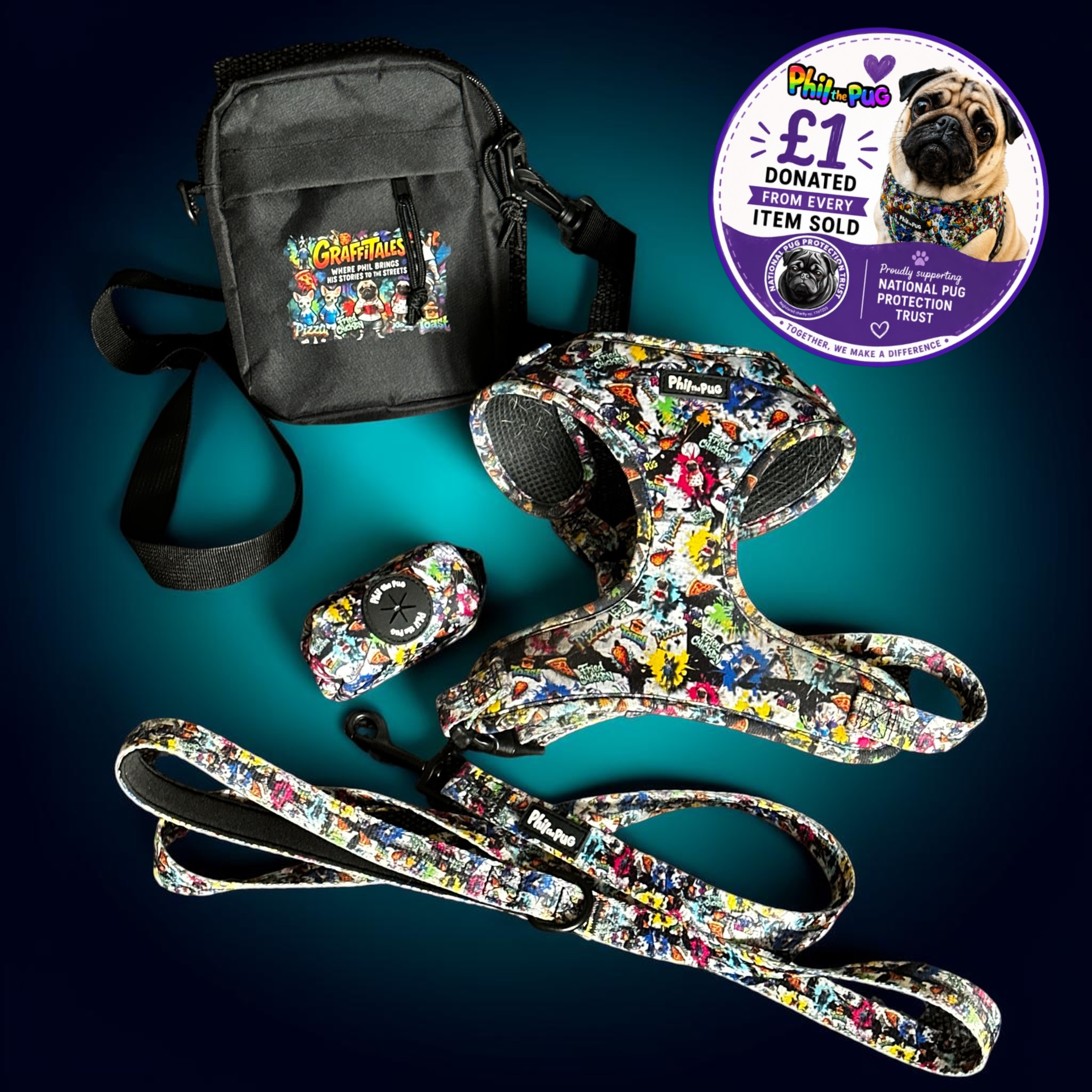 GraffiTales: Phil's Ultimate Urban Crew Collection & Unisex Crossbody Bag