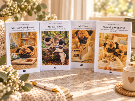 🌱 The Phil the Pug Wellbeing Collection – Complete Four-Book Gift Set