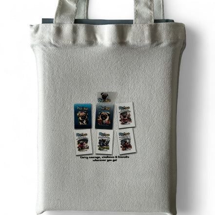 Phil's Little Hug Totes Book Bag - Small Canvas Tote
