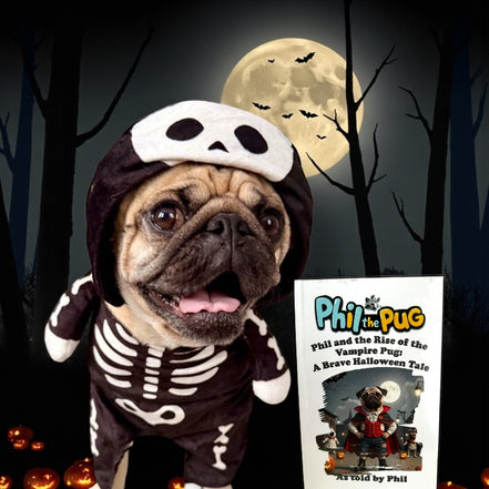 Phil and the Rise of the Vampire Pug: A Halloween Tale - Signed Children's Paperback Book