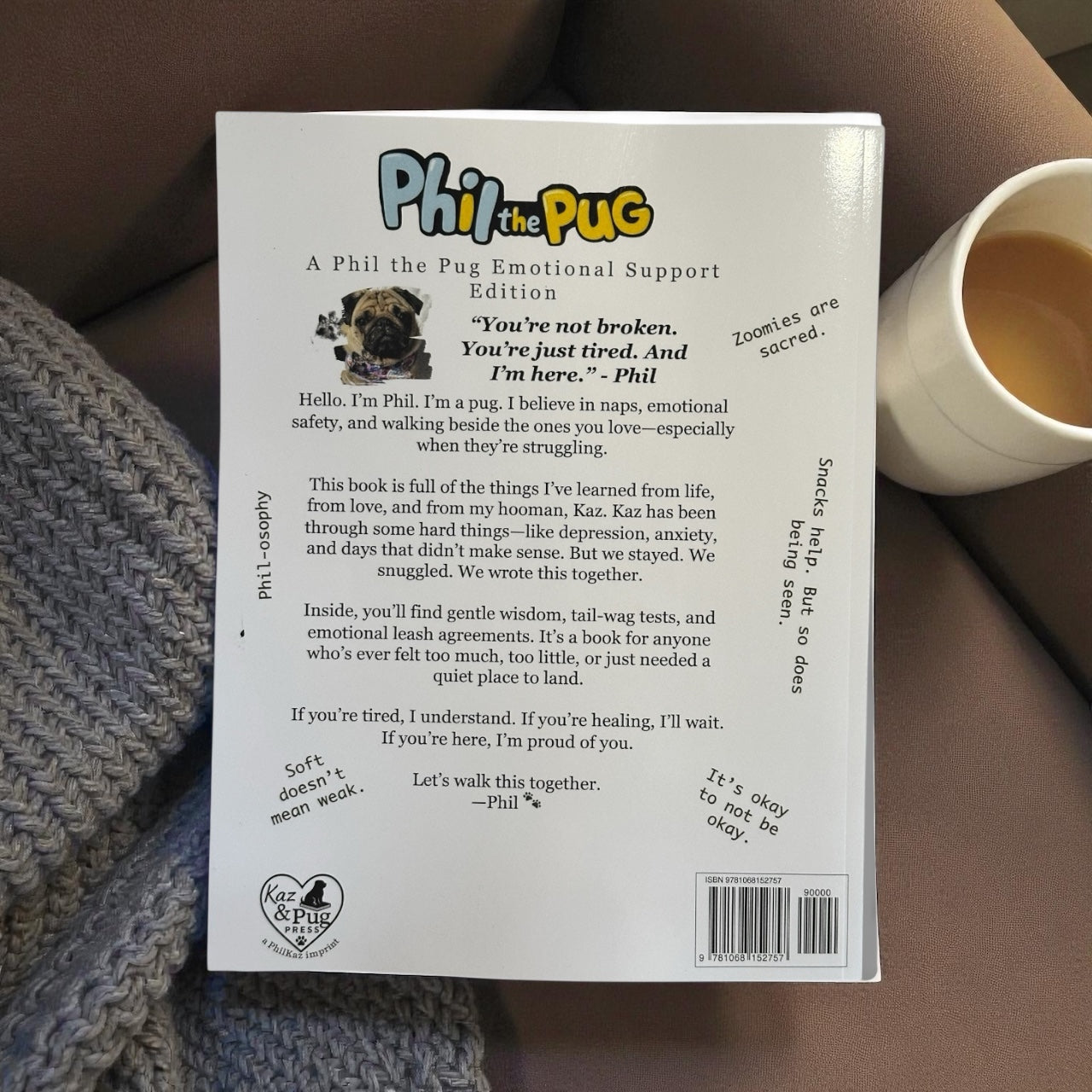 🐾 Phil-osophy: Life According to a Pug - A Picture Book of Pug Wisdom, Snacks - Paperback, and Snuggles