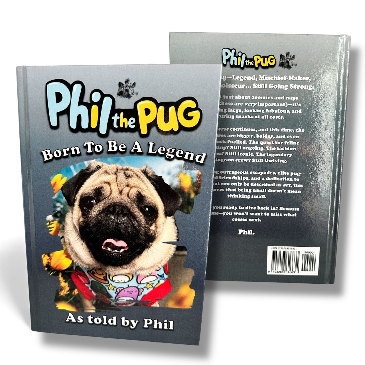 📖 Phil the Pug: Born to Be a Legend + Tote