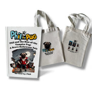 📖 Phil and the Rise of the Vampire Pug: A Brave Halloween Tale + Tote